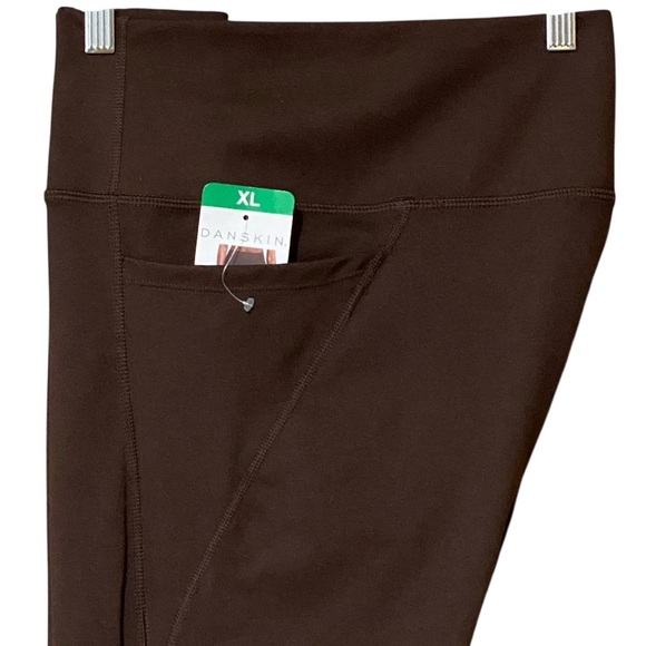 Danskin High Rise Brushed Legging XL Espresso Activewear Comfort Stretch NWT - Picture 6 of 7